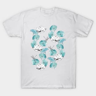 Waterlily dragonfly white T-Shirt